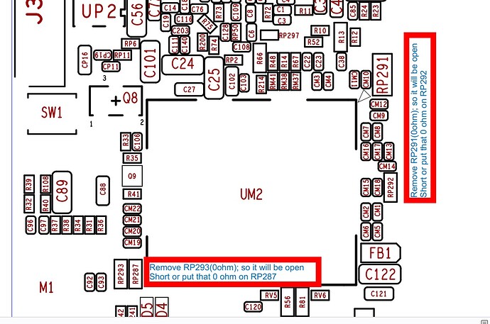placement of rp293 and 291
