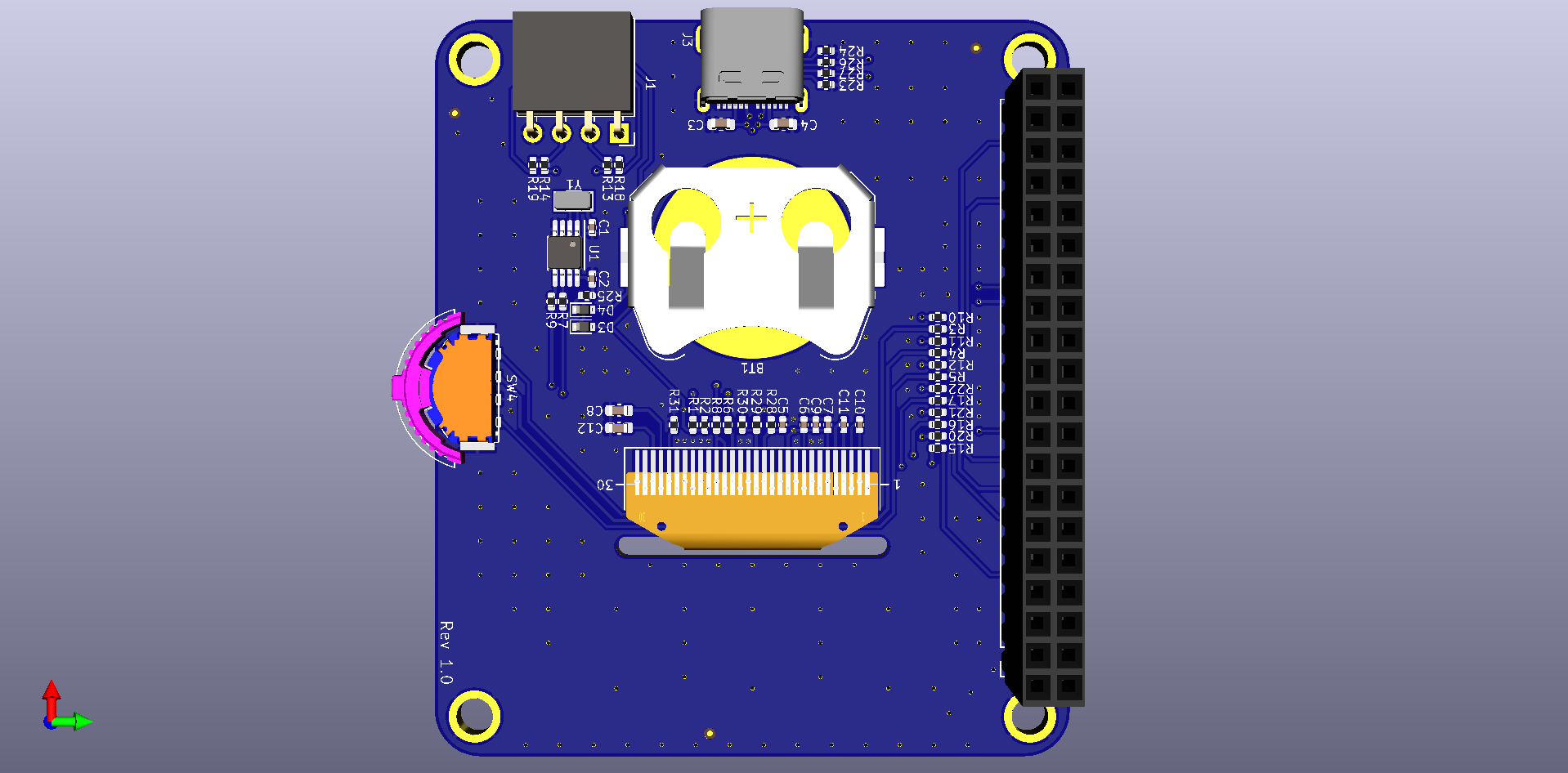 OLED display hat with rotary encoder or buttons for the Rock Pi E 